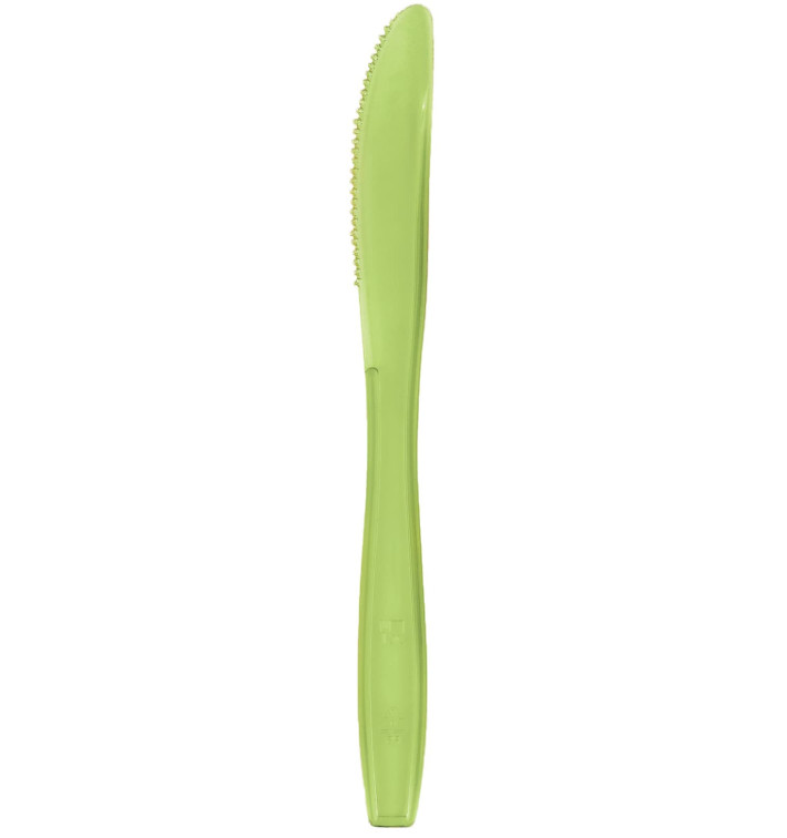 Plastic Knife PS Premium Lime Green 19cm (1000 Units)