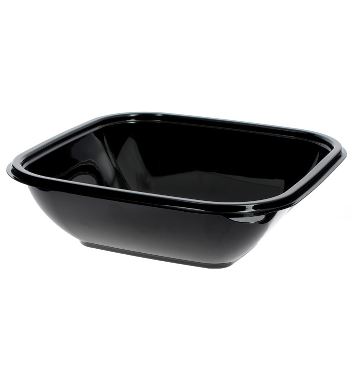 Plastic Bowl PET Black 750ml 17,5x17,5x5cm (300 Units)