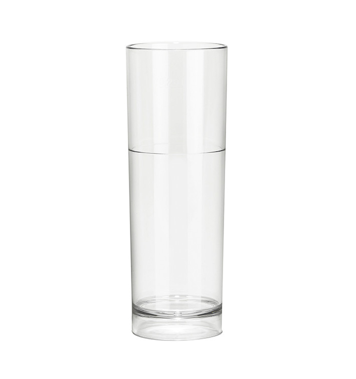 Plastic Collins Glass Reusable SAN Clear 200ml (6 Units) 