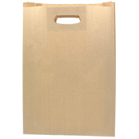 Paper Bag with Handles Kraft Die Cut 31+8x42cm (250 Units)