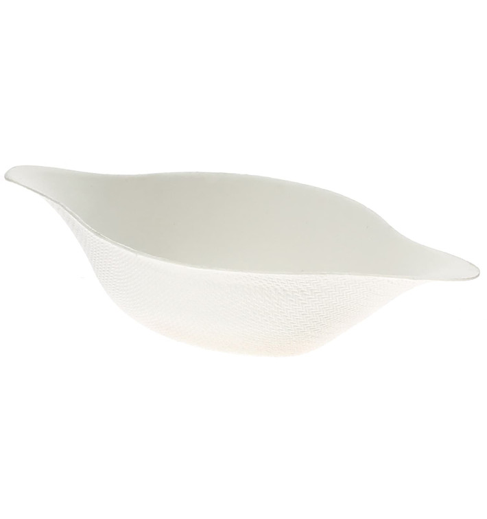 Sugarcane Mini Bowl Oval Shape White 11x5,2x2,5cm (30 Units) 