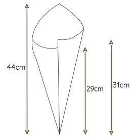 Paper Food Cone Natural 42cm 600g (200 Units)