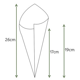 Paper Food Cone Natural 24cm 100g (200 Units)