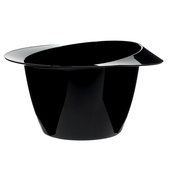 Plastic Tasting Bowl Hat Design PS "York" Black 60ml (24 Units) 