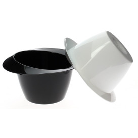 Plastic Tasting Bowl Hat Design PS "York" Black 60ml (24 Units) 