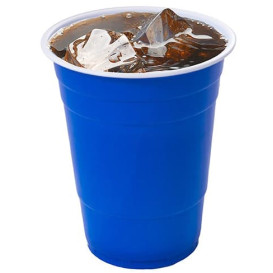 Plastic Cup PS Blue American Party 550ml (25 Units) 