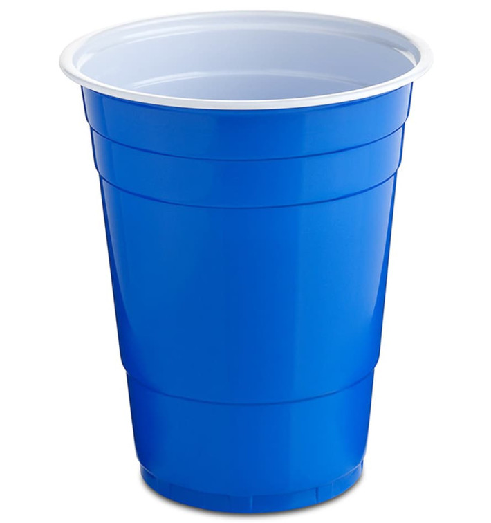 Plastic Cup PS Blue American Party 550ml (25 Units) 