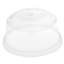 Plastic Dome Lid PET Crystal Ø9,2cm (50 Units) 