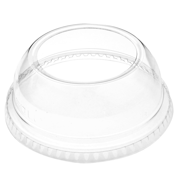 Plastic Dome Lid PET Crystal Single Opening Ø9,2cm (100 Units)  