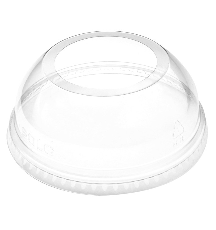 Plastic Dome Lid PET Crystal Single Opening Ø9,8cm (1000 Units)