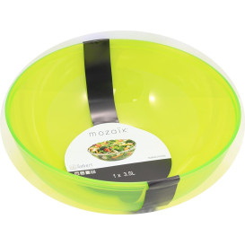 Plastic Bowl PS Crystal Hard Green 3500ml Ø27cm (20 Units)