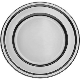 Plastic Charger Plate Round Shape Silver 30 cm (50 Units)