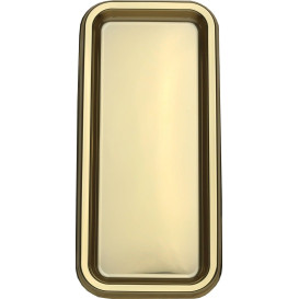 Plastic Tray Rectangular Shape Gold 35x16cm (5 Units) 