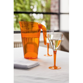 Plastic Stemmed Glass Wine Orange 130ml (60 Units)