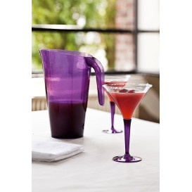 Plastic Stemmed Glass Cocktail Eggplant 100 ml (48 Units)