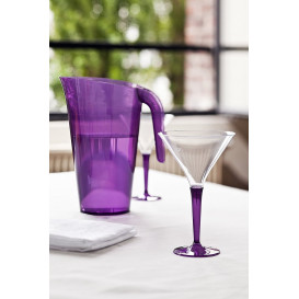 Plastic Stemmed Glass Cocktail Eggplant 100 ml (48 Units)