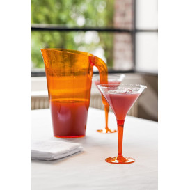 Plastic Stemmed Glass Cocktail Orange 100 ml (6 Units) 