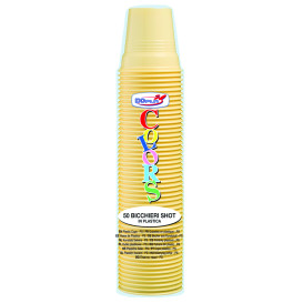 Plastic Shot PS Cream 80ml Ø5,7cm (50 Units) 