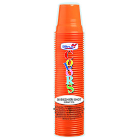 Plastic Shot PS Orange 80ml Ø5,7cm (50 Units) 