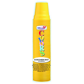 Plastic Shot PS Yellow 80ml Ø5,7cm (50 Units) 