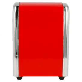 Napkin Steel Dispenser "Miniservis" Red 10,5x9,7x14cm (12 Units)