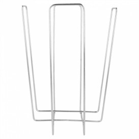 Wire Napkin Holder Silver 22x22x18cm (12 Units)