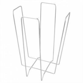 Wire Napkin Holder Silver 22x22x18cm (12 Units)