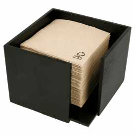 Bamboo Napkin Holder Black 13,5x13,5x10cm (1 Unit) 