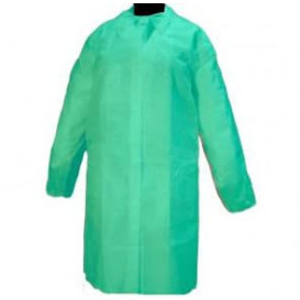 Disposable Lab Coat Visitor Guest TST PP Velcro Green XL (10 Units) 