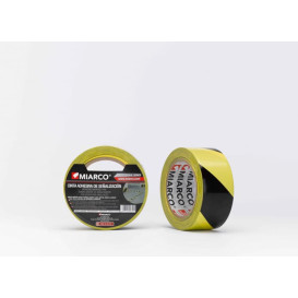 Adhesive Safety Tape Roll Yellow/Black 5cmx33m (1 Unit) 