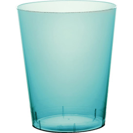 Plastic Cup PS "Moon" Turquoise Clear 350ml (20 Units) 