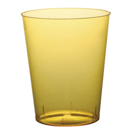 Plastic Cup PS "Moon" Yellow Clear 350ml (20 Units) 