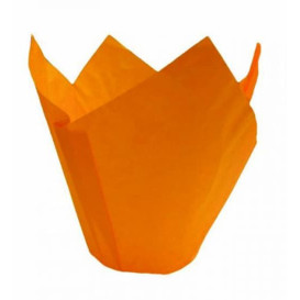 Cupcake Liner Tulip shape Orange Ø5x4,2/7,2cm (135 Units)  