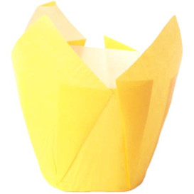 Cupcake Liner Tulip shape Yellow Ø5x4,2/7,2cm (2160 Units)