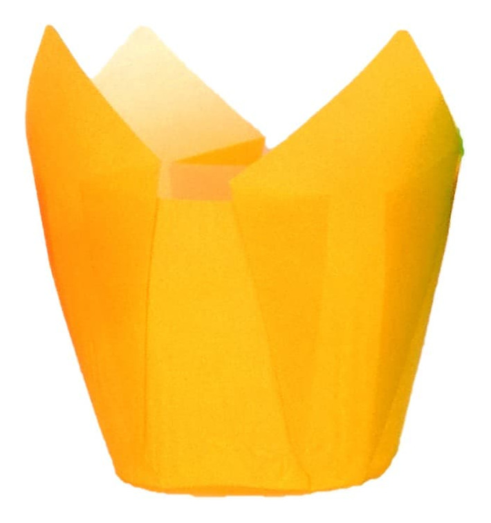 Cupcake Liner Tulip shape Yellow Ø5x4,2/7,2cm (2160 Units)