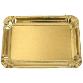 Paper Tray Rectangular shape Gold 16x22 cm (100 Units)  