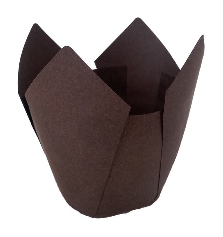 Cupcake Liner Tulip shape Brown Ø5x3,5/6cm (5.000 Units)