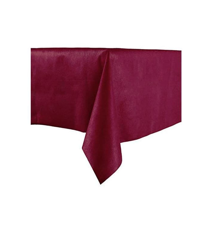 Tablecloth Novotex Non-Woven Burgundy 100x100cm (150 Units)  