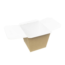 Paper Take-out Container Wok Kraft 450ml (25 Units)