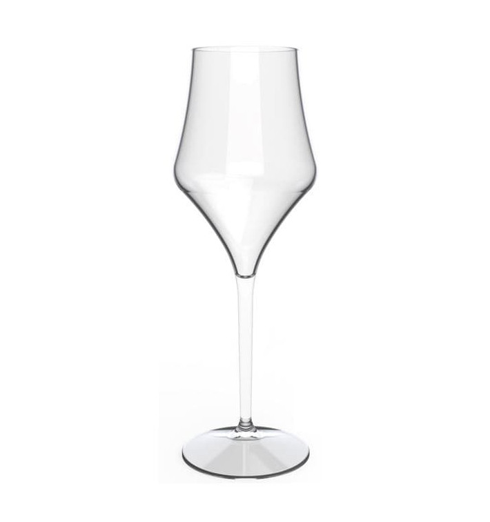 Plastic Stemmed Glass Wine Niquel Chrome Removable Stem 180ml 200 Units