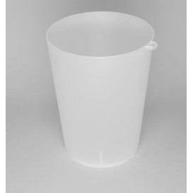 Plastic Cup with Ring PP Reusable Translucent 900ml (14 Units) 