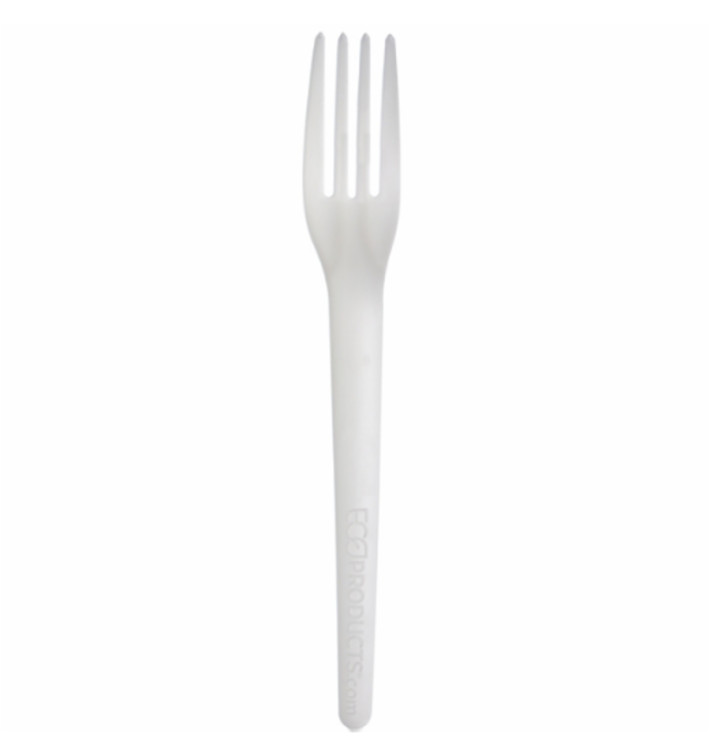 Cornstarch Fork CPLA Compostable White 17,0 cm (50 Units) 