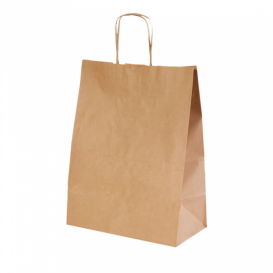 Paper Bag with Handles Kraft Brown 100g 44+15x46cm (25 Units) 