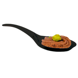 Plastic Tasting Spoon PS Black 12 cm (2000 Units)