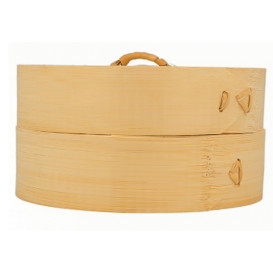 Bamboo Steamer with Lid Ø15x8cm (1 Unit) 