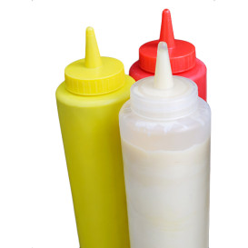 Squeezy Sauce Dispenser Plastic Yellow 240ml (6 Units) 