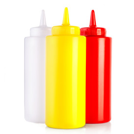 Squeezy Sauce Dispenser Plastic Yellow 360ml (6 Units) 