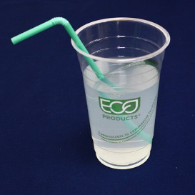 Cornstarch Cup PLA "Green Stripe" 590ml (1.000 Units)