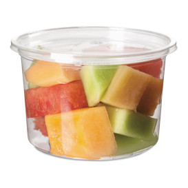 Tub Deli Container PLA Clear Compostable 470ml (500 Units)