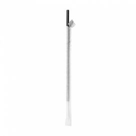 Paper Straw Straight Black Wrapped With a White Sleeve Ø0,6cm 21cm (250 Units)